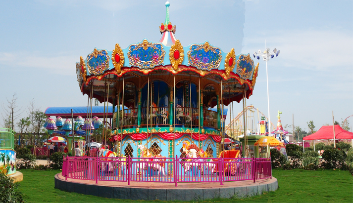 two layer carousel ride